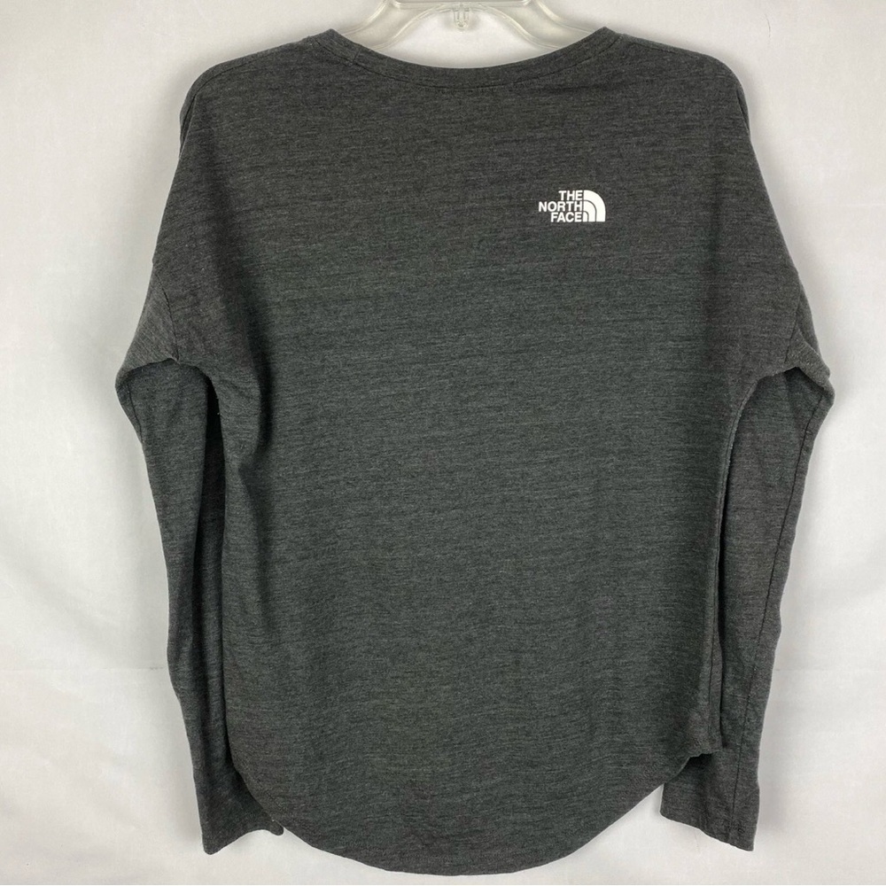 The North Face Dark Gray Long Sleeve with White Triangle Design - Picture 9 of 11